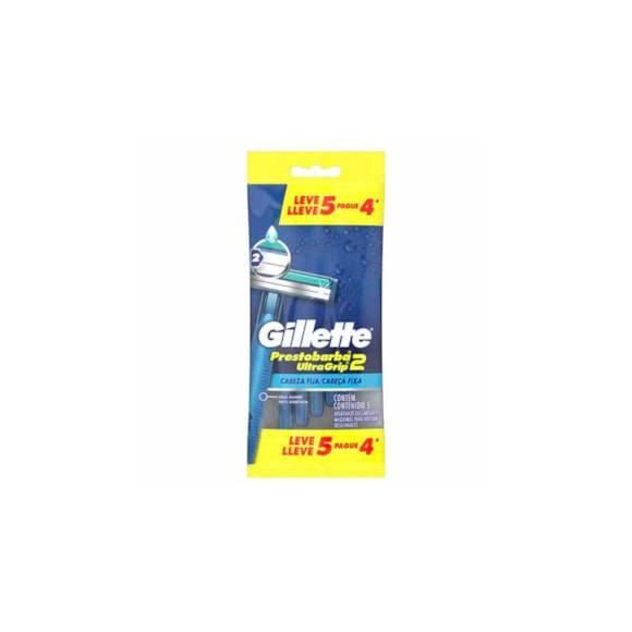 Prestobarba Ultragrip 2 Lâminas Aparelho De Barbear Facilita O Barbear Gillette