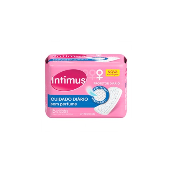 Protetor Diário Intimus sem Abas sem perfume com 15un