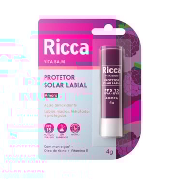 Protetor Labial Ricca FPS 15 Amora 3793