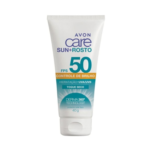 Protetor Solar Avon Care Rosto Cont De Brilho FPS 50 40g