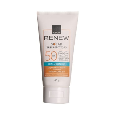 Protetor Solar Avon Renew FPS 50 Média Clara 2.0 40g