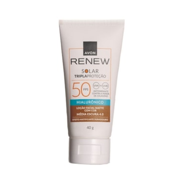 Protetor Solar Avon Renew FPS 50 Média Escura 4.0 40g