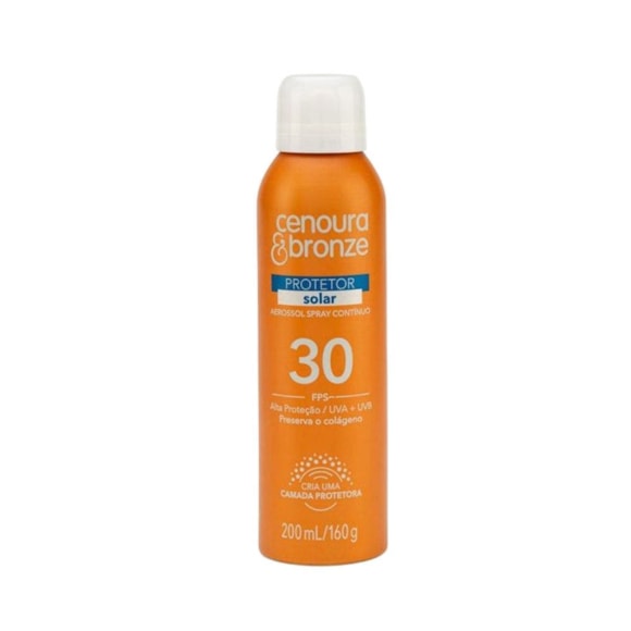 Protetor Solar Cenoura E Bronze Aero FPS 30 200ml