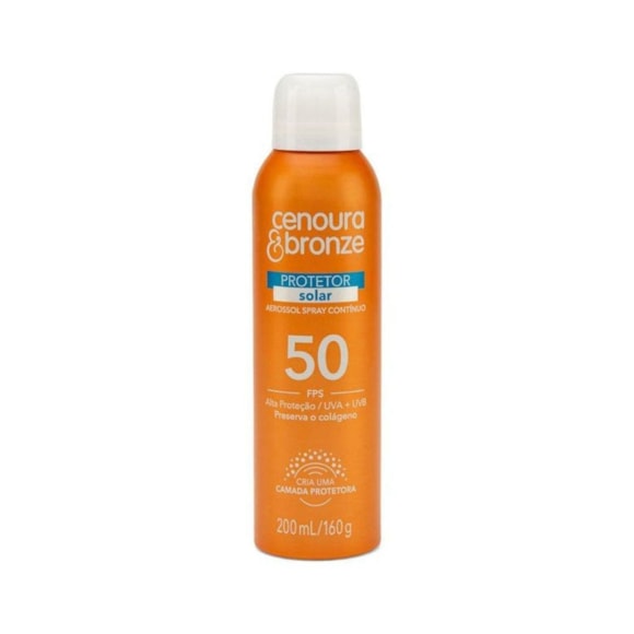 Protetor Solar Cenoura E Bronze Aero FPS50 200ml 