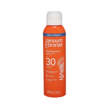 Protetor Solar Cenoura E Bronze Aerossol FPS30 200ml