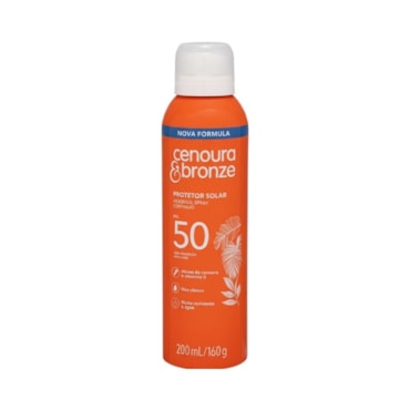 Protetor Solar Cenoura E Bronze Aerossol FPS50 200ml