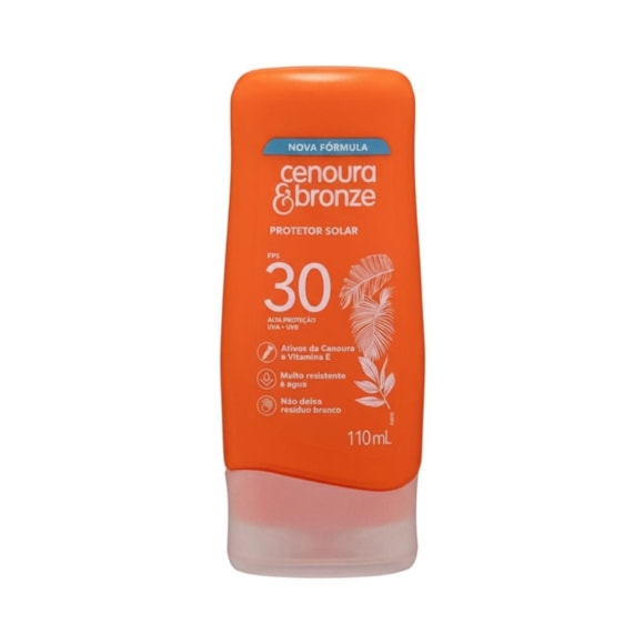 Protetor Solar Cenoura E Bronze FPS 30 110ml