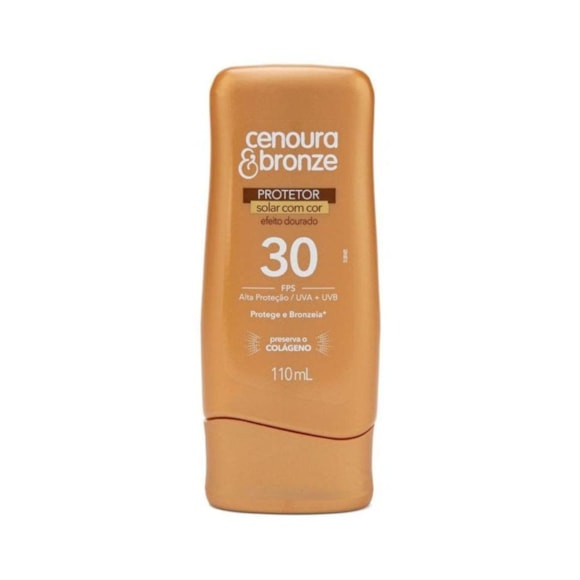 Protetor Solar Cenoura E Bronze FPS 30 Com Cor 110ml