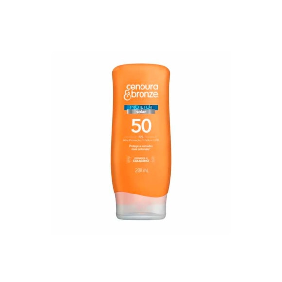 Protetor Solar Cenoura&bronze FPS50 200ml