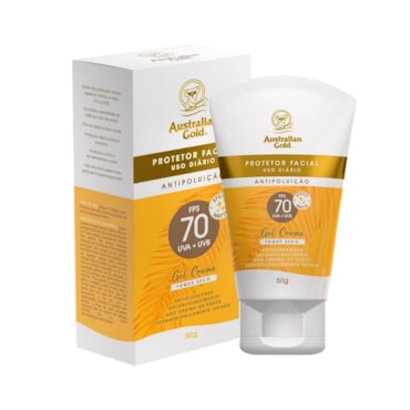 Protetor Solar Facial Australian Gold Gel Creme Fps70 50gr