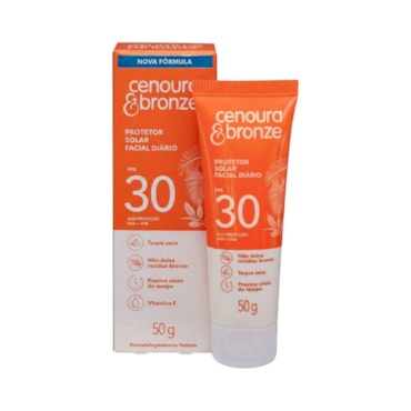 Protetor Solar Facial Cenoura E Bronze FPS30 50g
