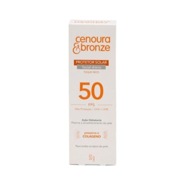 Protetor Solar Facial Cenoura E Bronze FPS50 50g