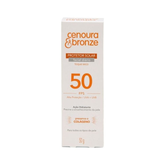 Protetor Solar Facial Cenoura E Bronze FPS50 50g