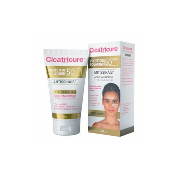 Protetor Solar Facial Cicatricure Antissinais Fps 50 40gr