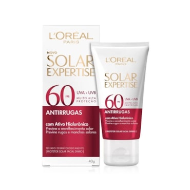 Protetor Solar Facial L'Oréal FPS 60 Antirrugas 40g