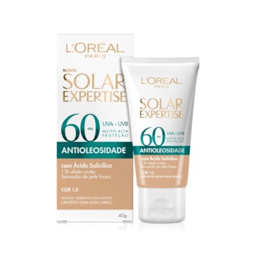 Protetor Solar Facial L'oréal Solar Expertise Antioleosidade Fps60 Clara