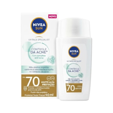 Protetor Solar Nivea Facial FPS 70 Controle Da Acne 40ml