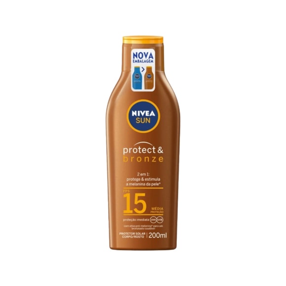 Protetor Solar Nivea Sun Fps15 Protect Bronze 200ml