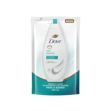 Refil Sabonete Líquido Dove Pele Sensível com Glicerina 200ml