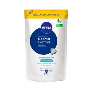 Refil Sabonete Líquido Nivea Derma Control Defende 200ml