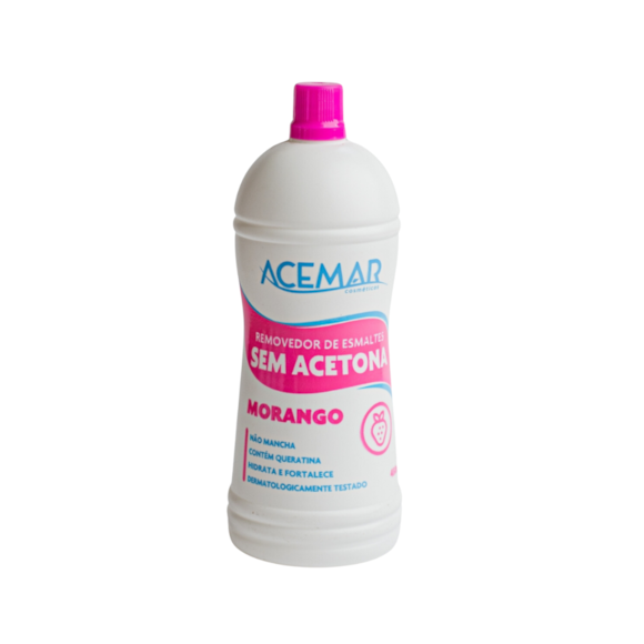 Removedor de Esmalte Acemar Sem Acetona Morango 450ml