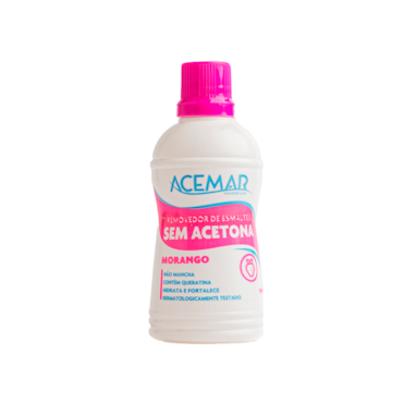 Removedor de Esmalte Acemar Sem Acetona Morango 90ml