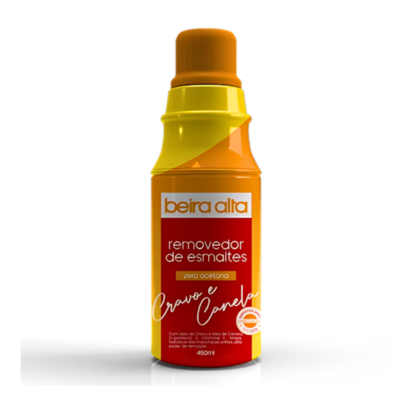 Removedor de Esmalte Beira Alta Sem Acetona Cravo e Canela 450ml
