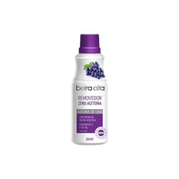 Removedor De Esmalte Beira Alta Zero Acetona Uva 90ml