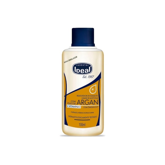 Removedor De Esmalte Ideal Com Óleo De Argan 100ml