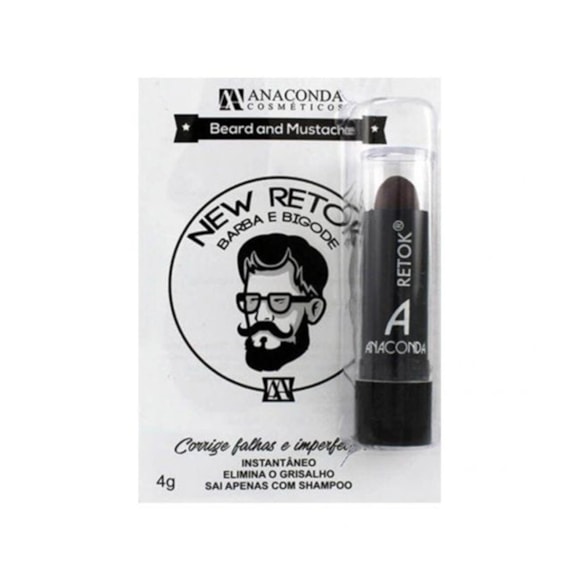 Retok Barba E Bigode Anaconda Preto 4Gr