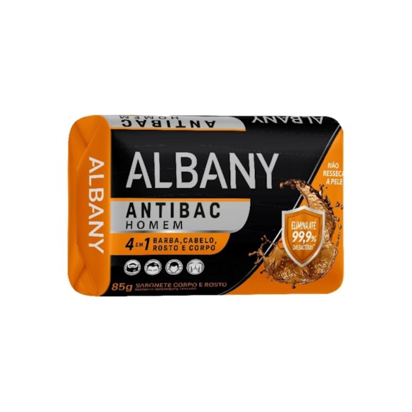Sabonete Albany Homem Barba, Cabelo e Corpo 85g