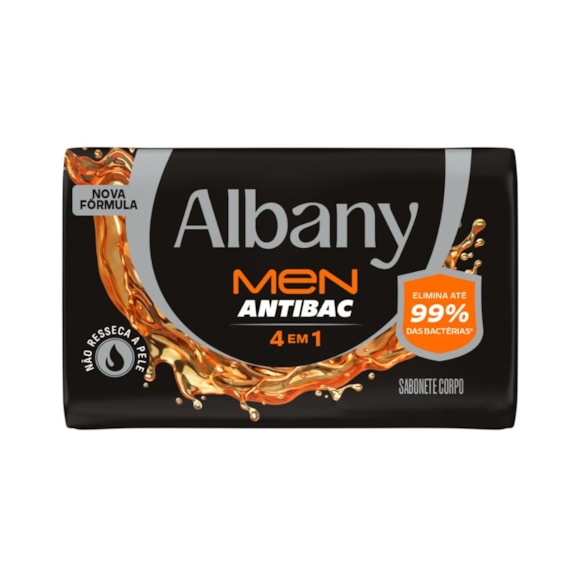 Sabonete Albany Homem Barba, Cabelo e Corpo 85g