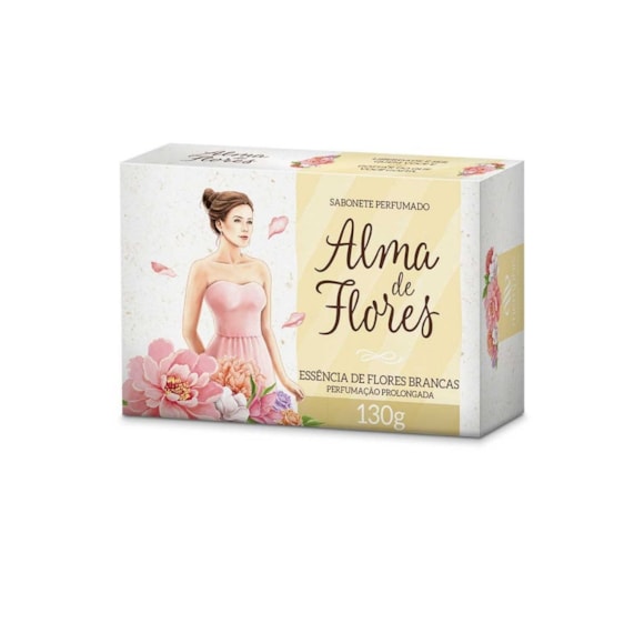 Sabonete Alma De Flores Flores Brancas 130gr