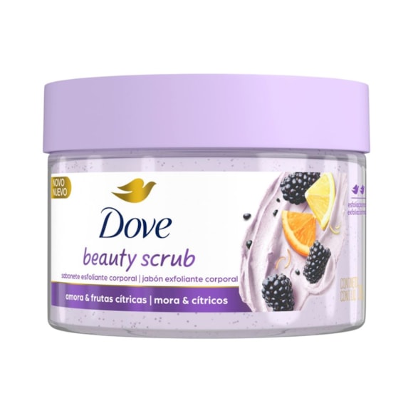 Sabonete Esfoliante Corporal Dove Beauty Scrub Amora e Frutas Cítricas 280g