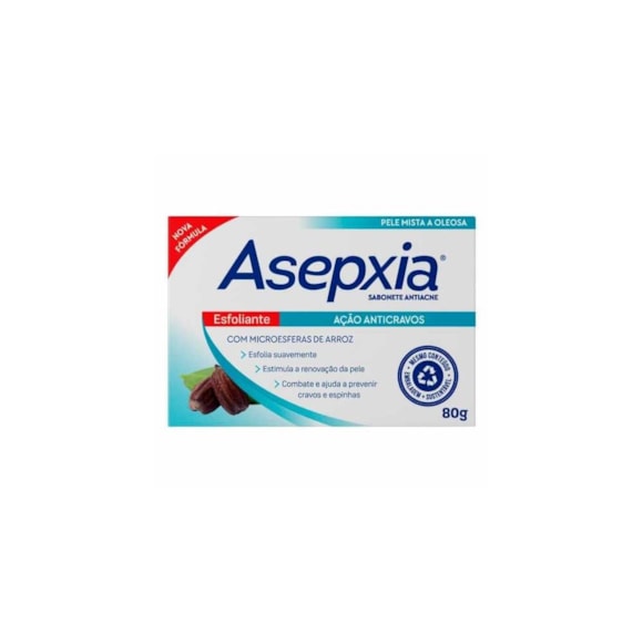 Sabonete Facial Asepxia Esfoliante 80g