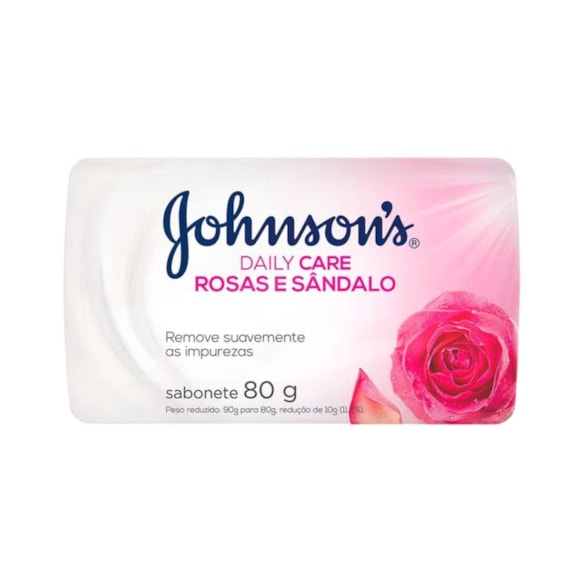 Sabonete Johnson's Daily Care Rosas E Sândalo 80g