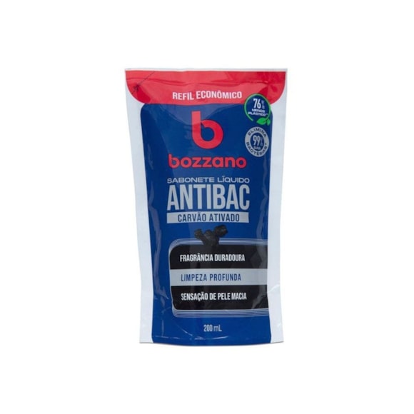 Sabonete Líquido Bozzano Antibac Carvão Ativado Refil 200ml