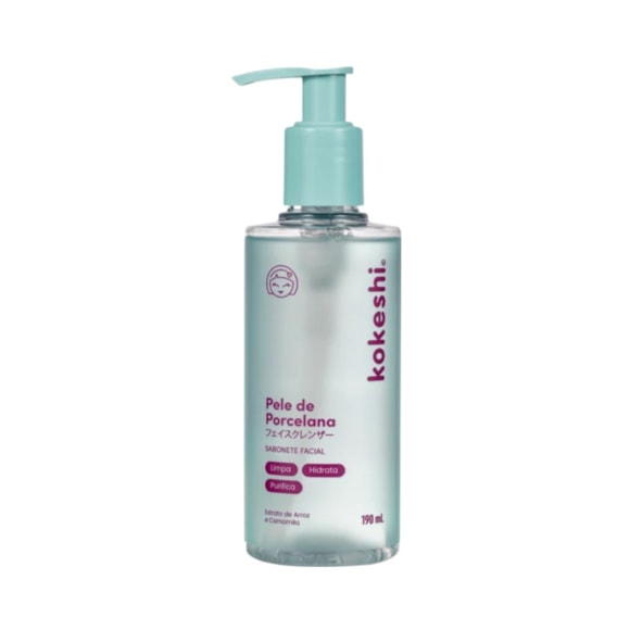 Sabonete Líquido Facial Kokeshi Pele de Porcelana 190ml