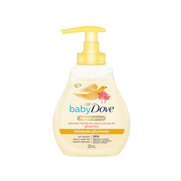 Sabonete Líquido Infantil Dove Baby Glicerina Hipoalergênico 200ml
