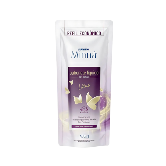Sabonete Líquido Minná Mãos Sache Lotus 450ml