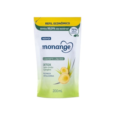 Sabonete Líquido Monange Detox Refil 200ml