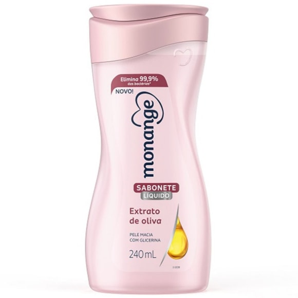 Sabonete Líquido Monange Extrato de Oliva 240ml