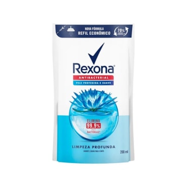 Sabonete Líquido Rexona Antibacterial Refil Limpeza Profunda 200ml