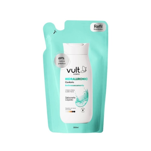 Sabonete Líquido Vult Corporal Glicerina Conforto Refil 200ml