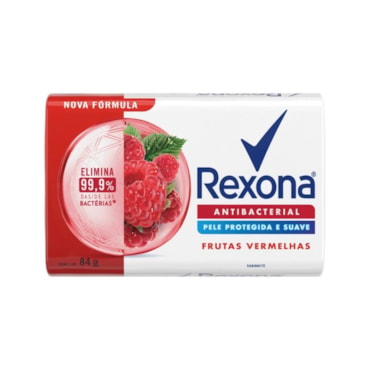 Sabonete Rexona Antibacterial Frutas Vermelhas 84gr