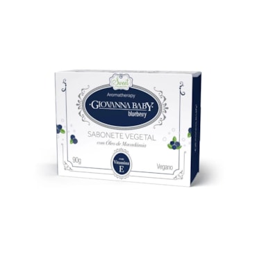 Sabonete Vegetal Retangular Giovanna Baby Blueberry 90g