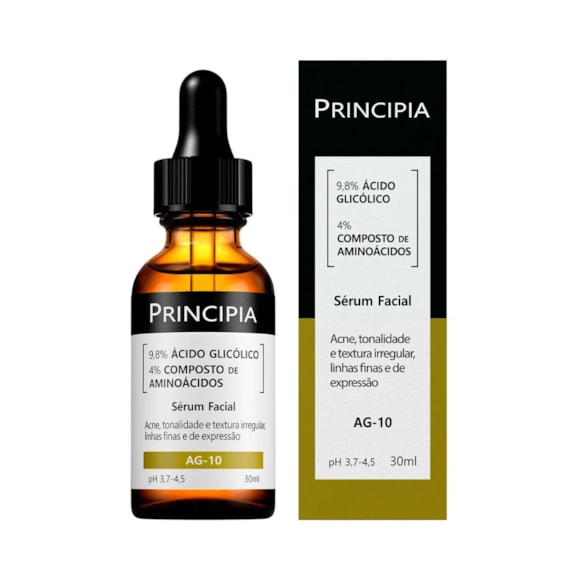 Sérum Facial Principia 9,8% Ácido Glicólico + 4% Aminoácidos Ag-10 30ml