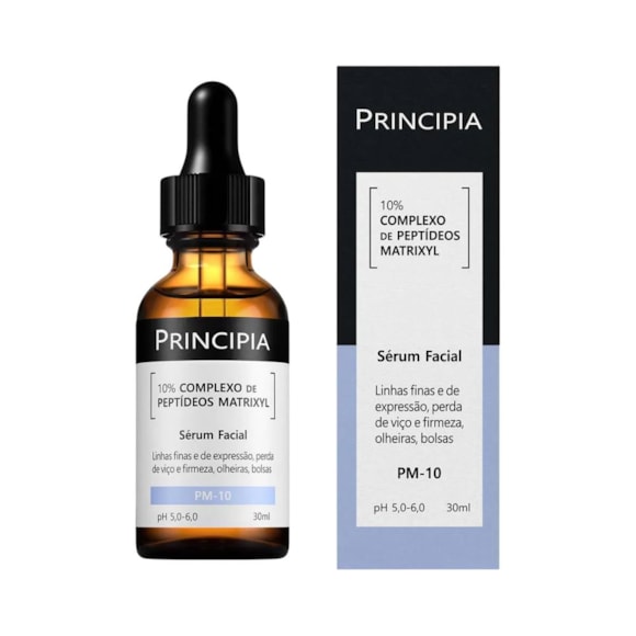 Sérum Facial Principia PM-10 10% Peptídeos Matrixyl Antissinais 30ml