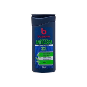 Shampoo Anticaspa 3x1 Bozzano Mentol 200ml