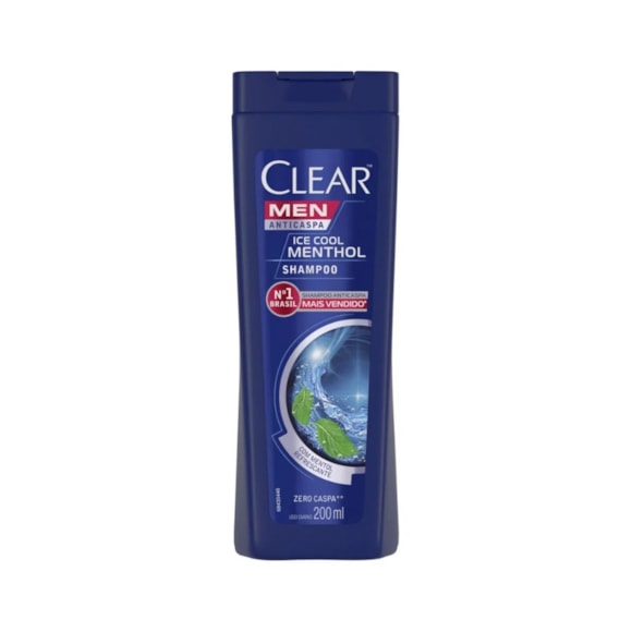 Shampoo Anticaspa Clear Men Ice Cool Mentol 200Ml